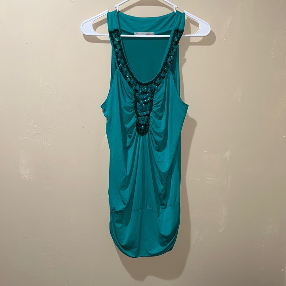 Maurices Teal green blouse size 0/XL